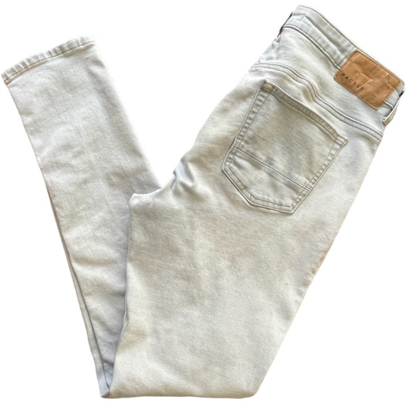 Men’s PacSun Stacked Skinny Jeans, Light Indigo Wash, Distressed, 33 x 32 - Picture 4 of 9
